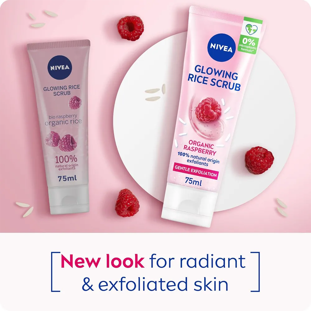 Nivea Glowing Rice Scrub Rasberry - 75 ml thumbnail 6