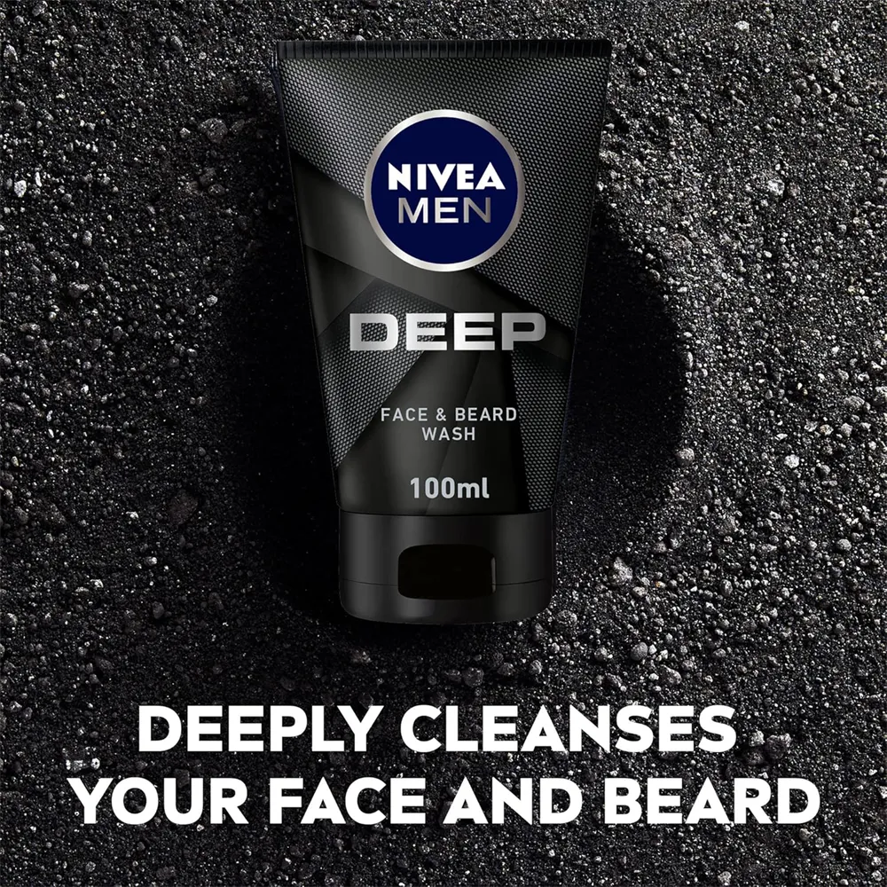 Nivea Men Deep Face Wash - 100 ml thumbnail 2