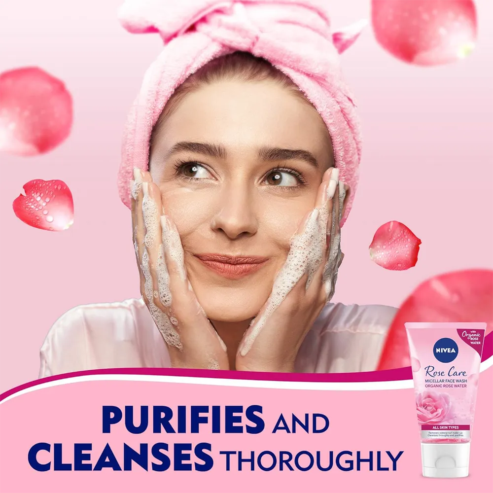 Nivea Micellair Rose Water Face Wash - 150 ml thumbnail 3