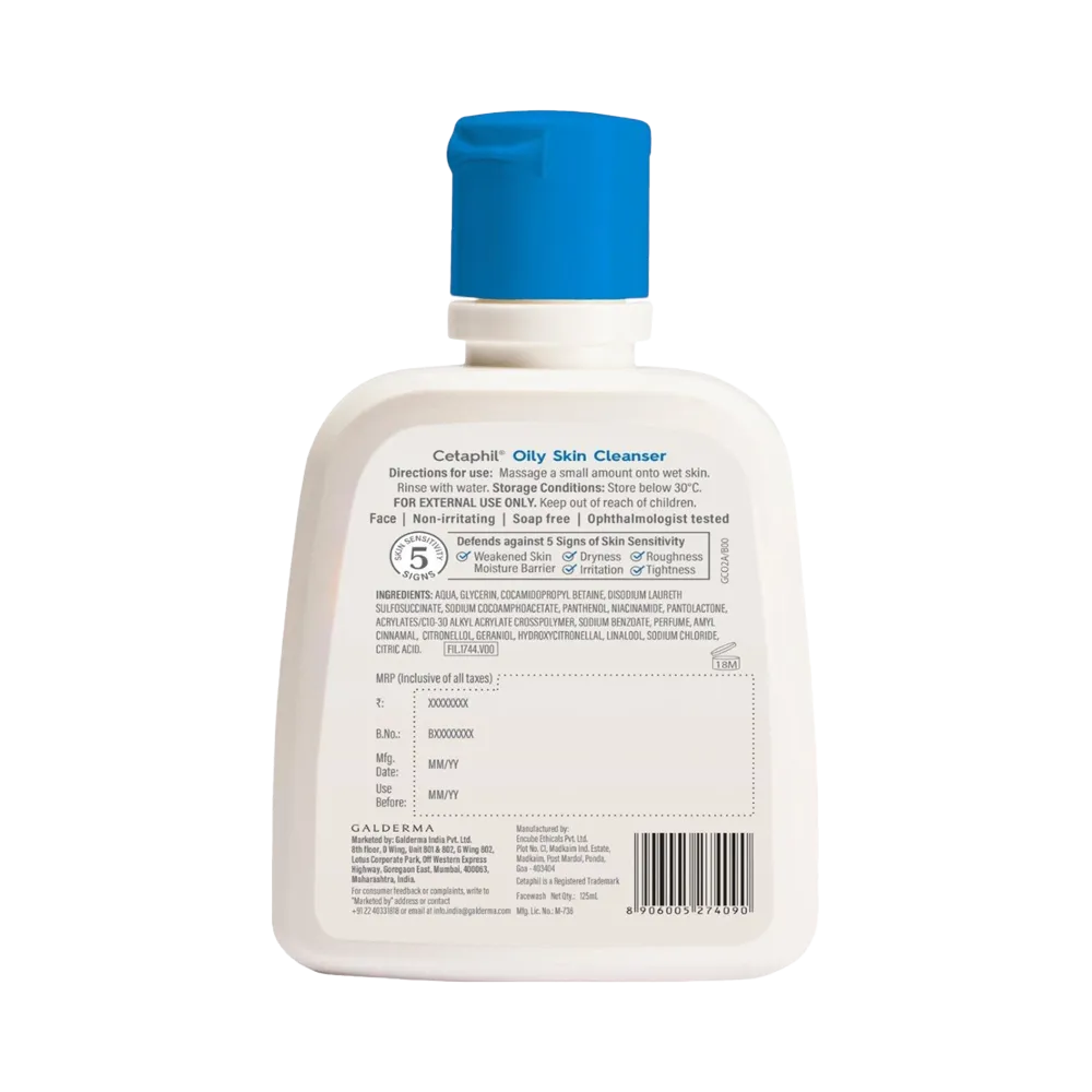 Cetaphil Oily Skin Cleanser - 125ml thumbnail 2