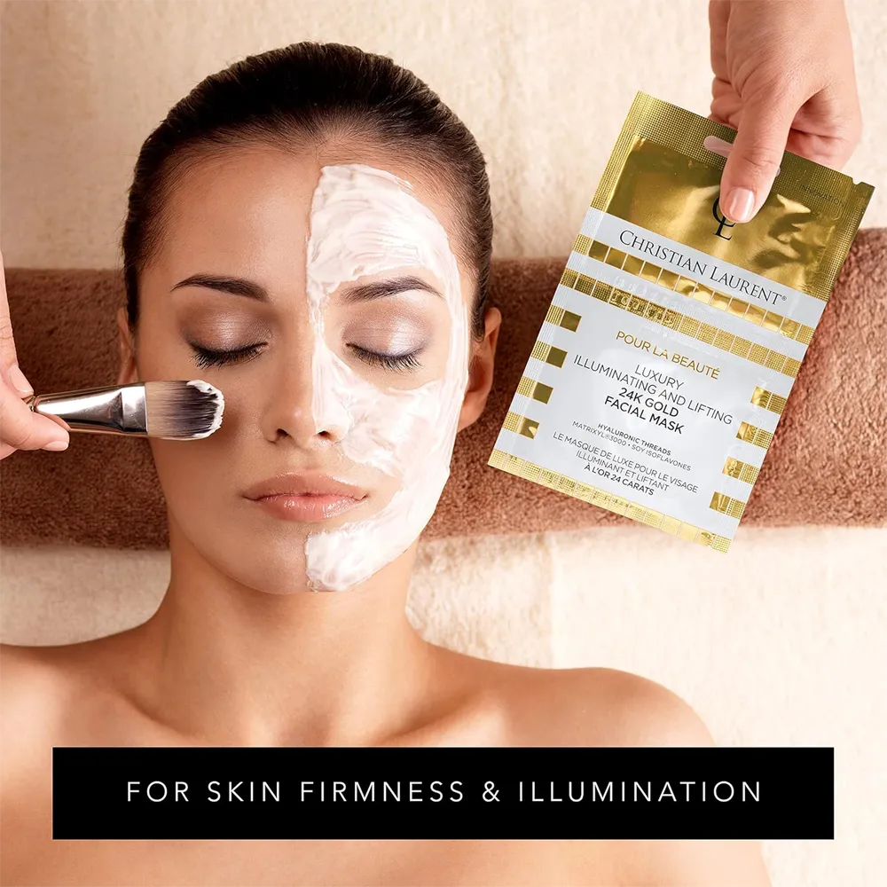 Christian Laurent Luxury Illuminating And Lifting 24k Gold Facial Mask (5 ml X 2 pcs) thumbnail 4