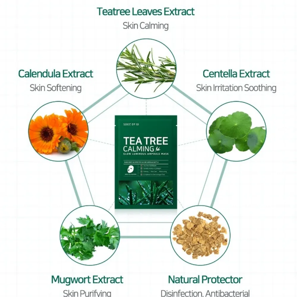 Some By Mi Tea Tree Calming Glow Luminous Ampoule Mask - 25 g thumbnail 2