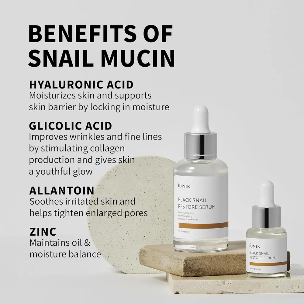 iUNIK Black Snail Restore Serum - 50 ml thumbnail 3