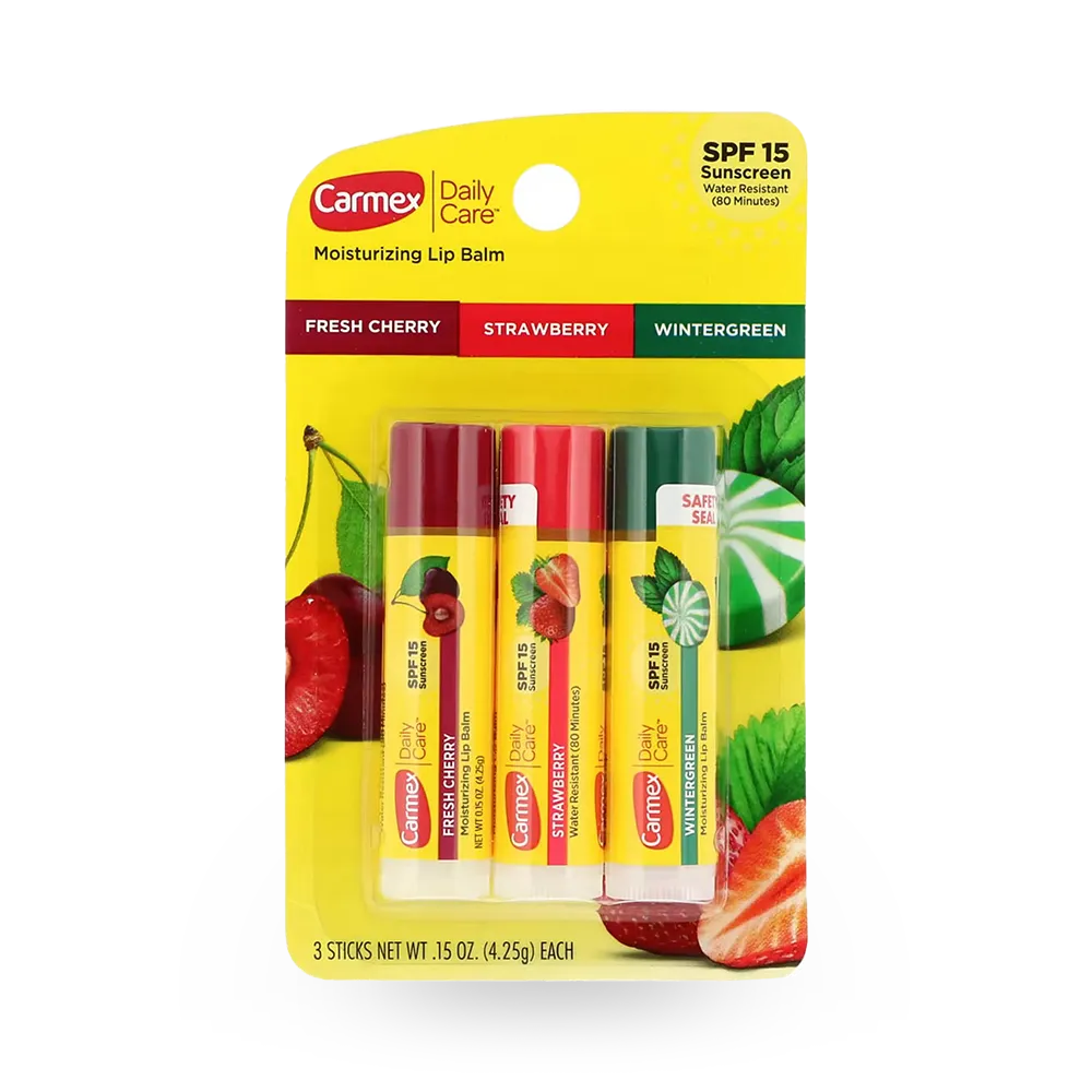 Carmex Daily Care Variety SPF 15 Lip Balm Set (3 x 10 g) thumbnail 1