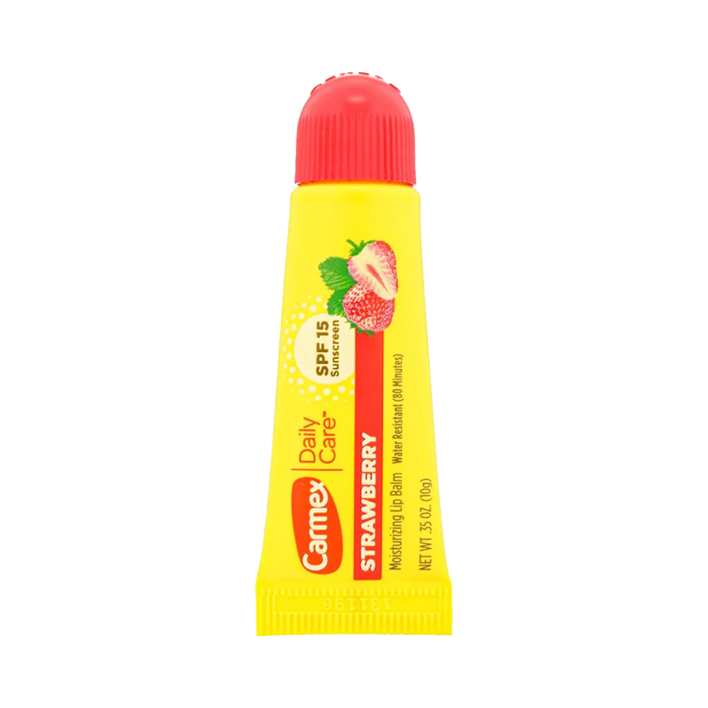 Carmex Moisturising SPF 15 Tube Lip Balm Set - Strawberry (3 x 10 g) thumbnail 2