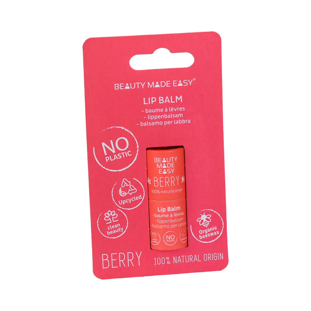 Beauty Made Easy Paper Tube Lip Balm - Berry (5.5 g) thumbnail 3
