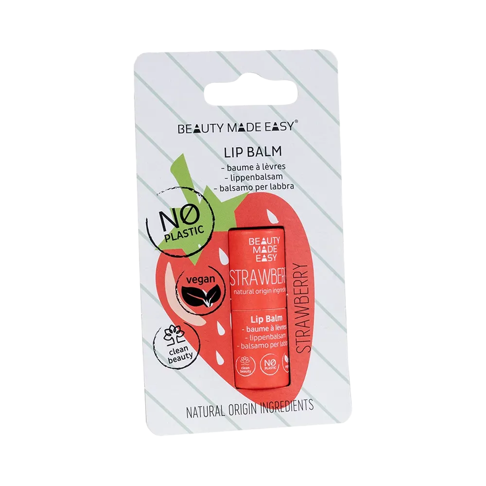 Beauty Made Easy Paper Tube Lip Balm - Strawberry (5.5 g) thumbnail 2