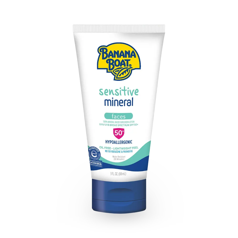 Banana Boat Sensitive 100% Mineral Face Lotion SPF 50+ - 88 ml thumbnail 1