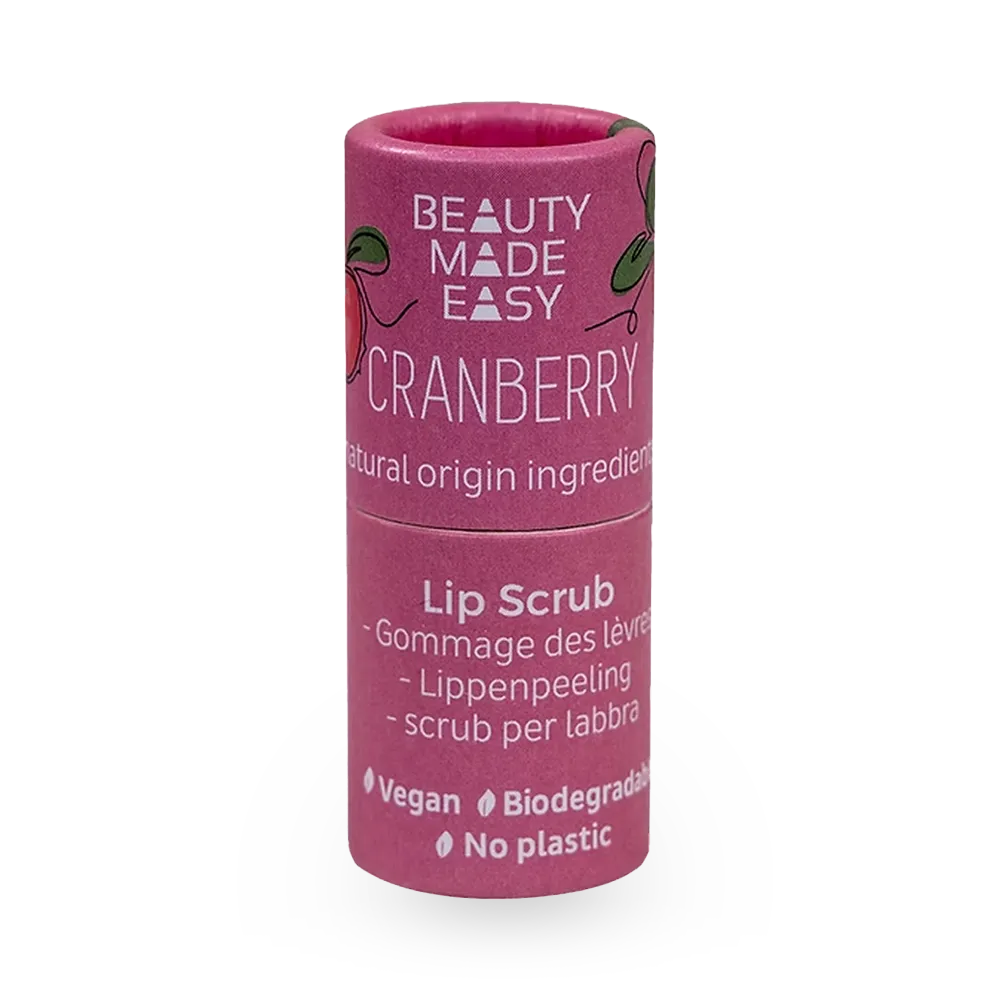 Beauty Made Easy Paper Tube Lip Scrub - Cranberry  (5.5 g) thumbnail 1