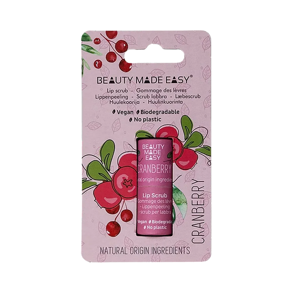 Beauty Made Easy Paper Tube Lip Scrub - Cranberry  (5.5 g) thumbnail 3