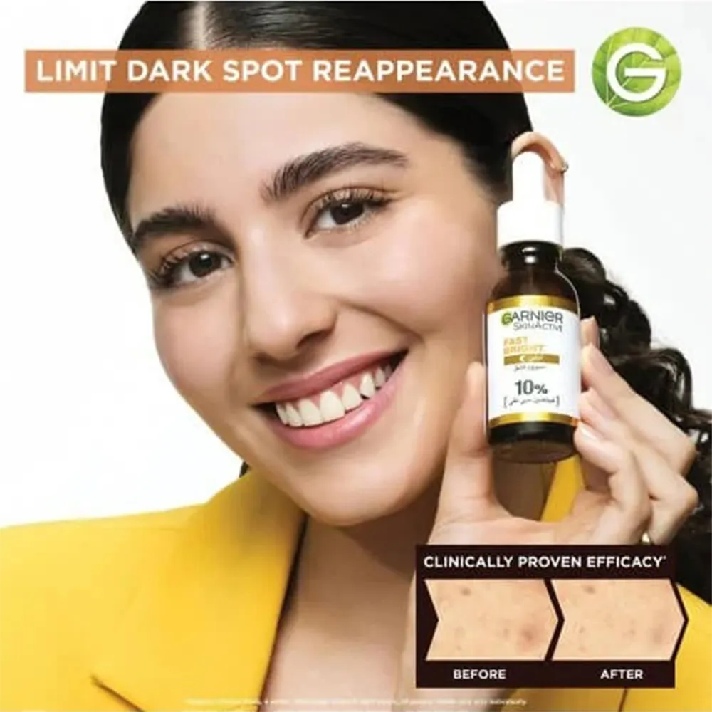 Garnier Skinactive Fast Bright Night Booster Serum - 30ml thumbnail 3
