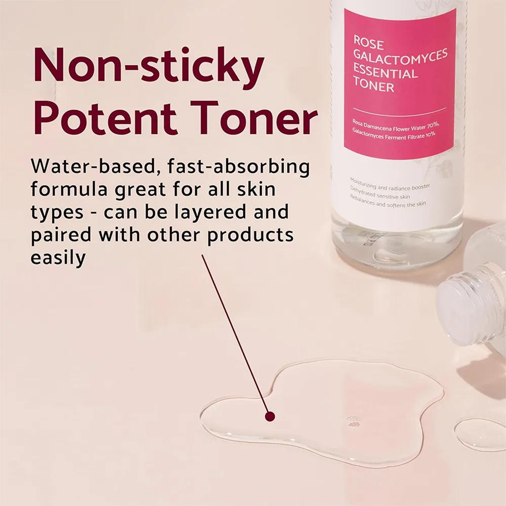 iUNIK Rose Galactomyces Essential Toner - 200 ml thumbnail 4