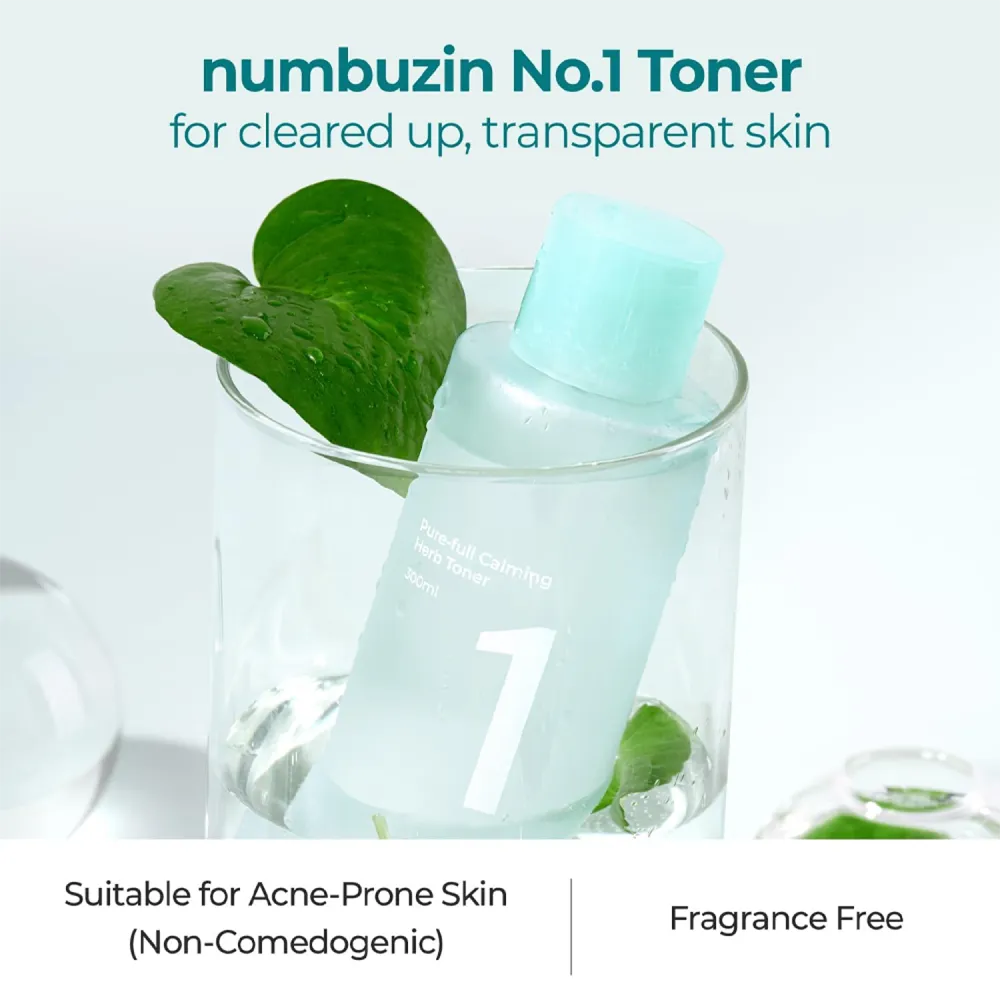 Numbuzin No.1 Pure-Full Calming Herb Toner - 300 ml thumbnail 3
