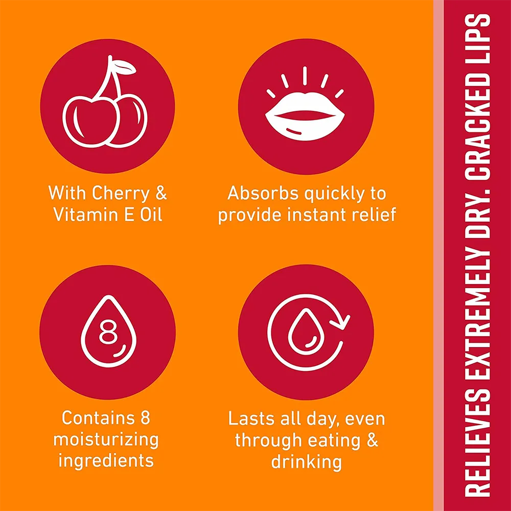 O'Keeffe's Lip Repair Cherry Lip Balm Twin Stick 4.2g thumbnail 3