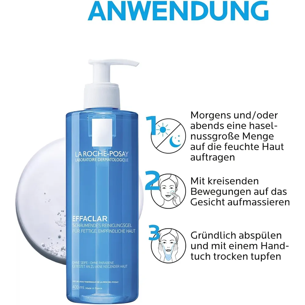La Roche-Posay Effaclar Purifying Foaming Gel - 400 ml thumbnail 3