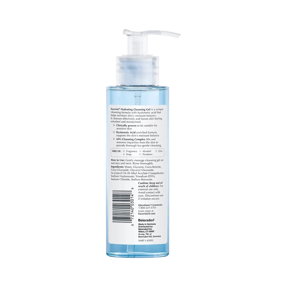 Eucerin Hydrating Cleansing Gel - 200 ml thumbnail 2
