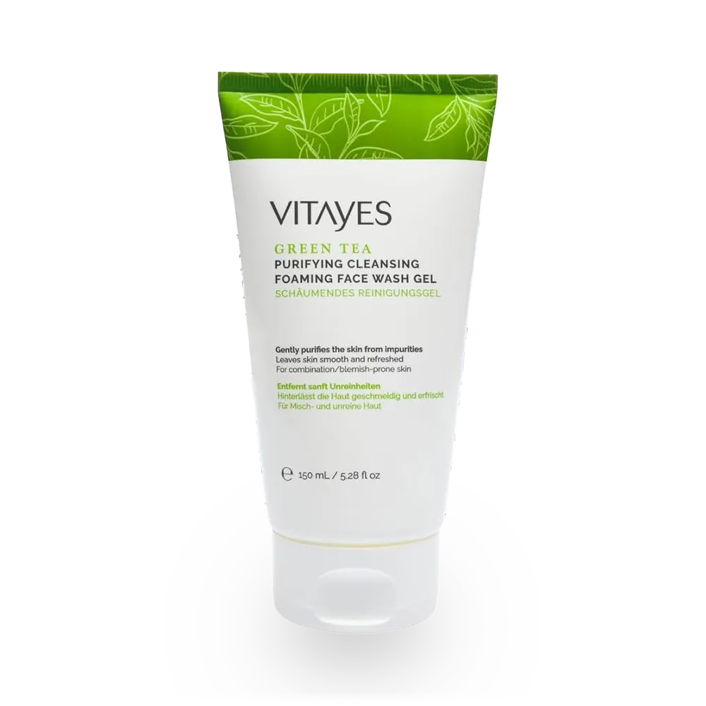 VITAYES Green Tea Face Wash Gel - 150 ml thumbnail 1
