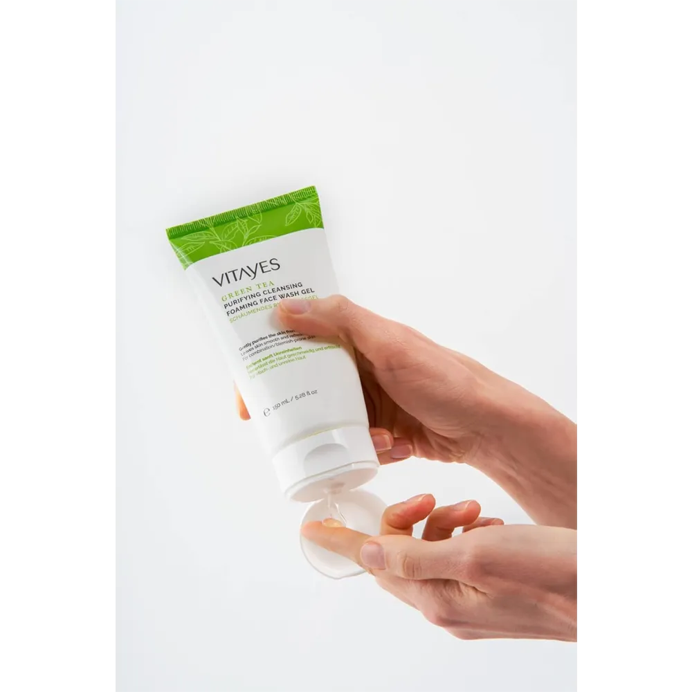 VITAYES Green Tea Face Wash Gel - 150 ml thumbnail 3