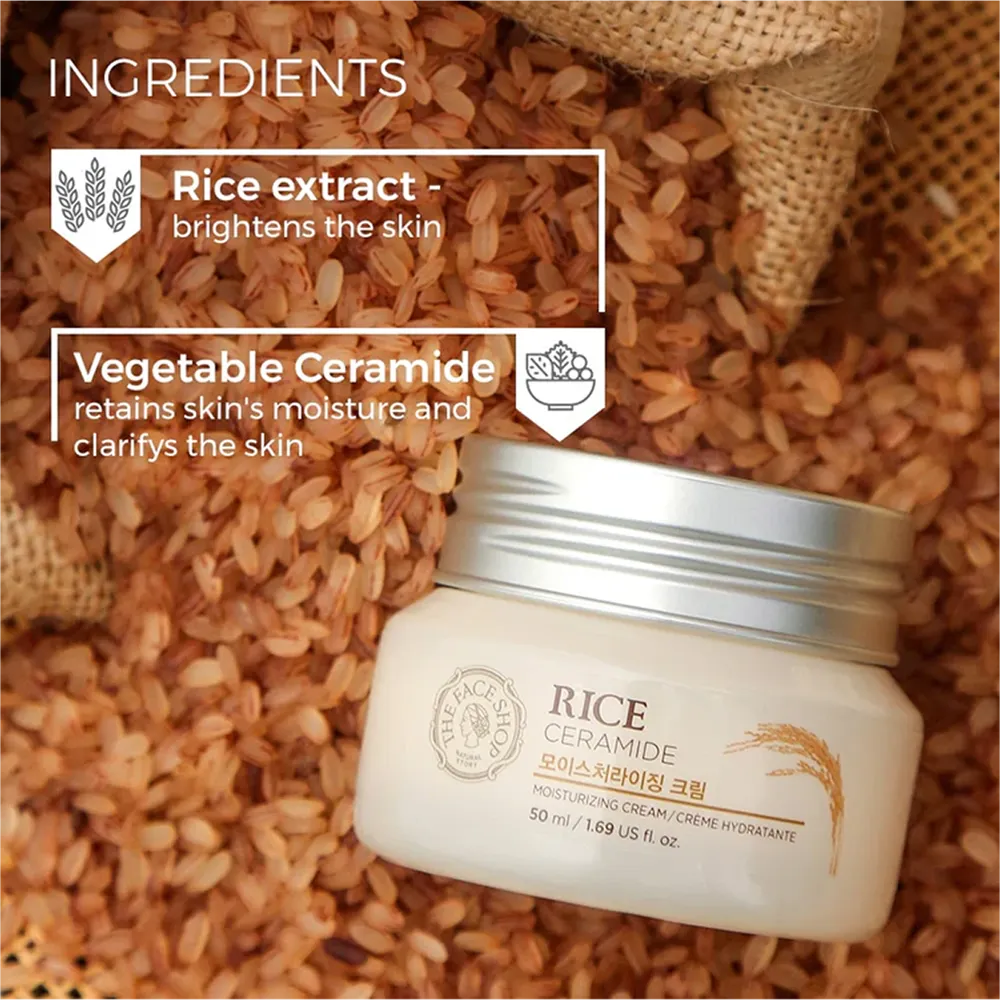 The Face Shop Rice & Ceramide Moisturizing Cream - 50 ml thumbnail 2