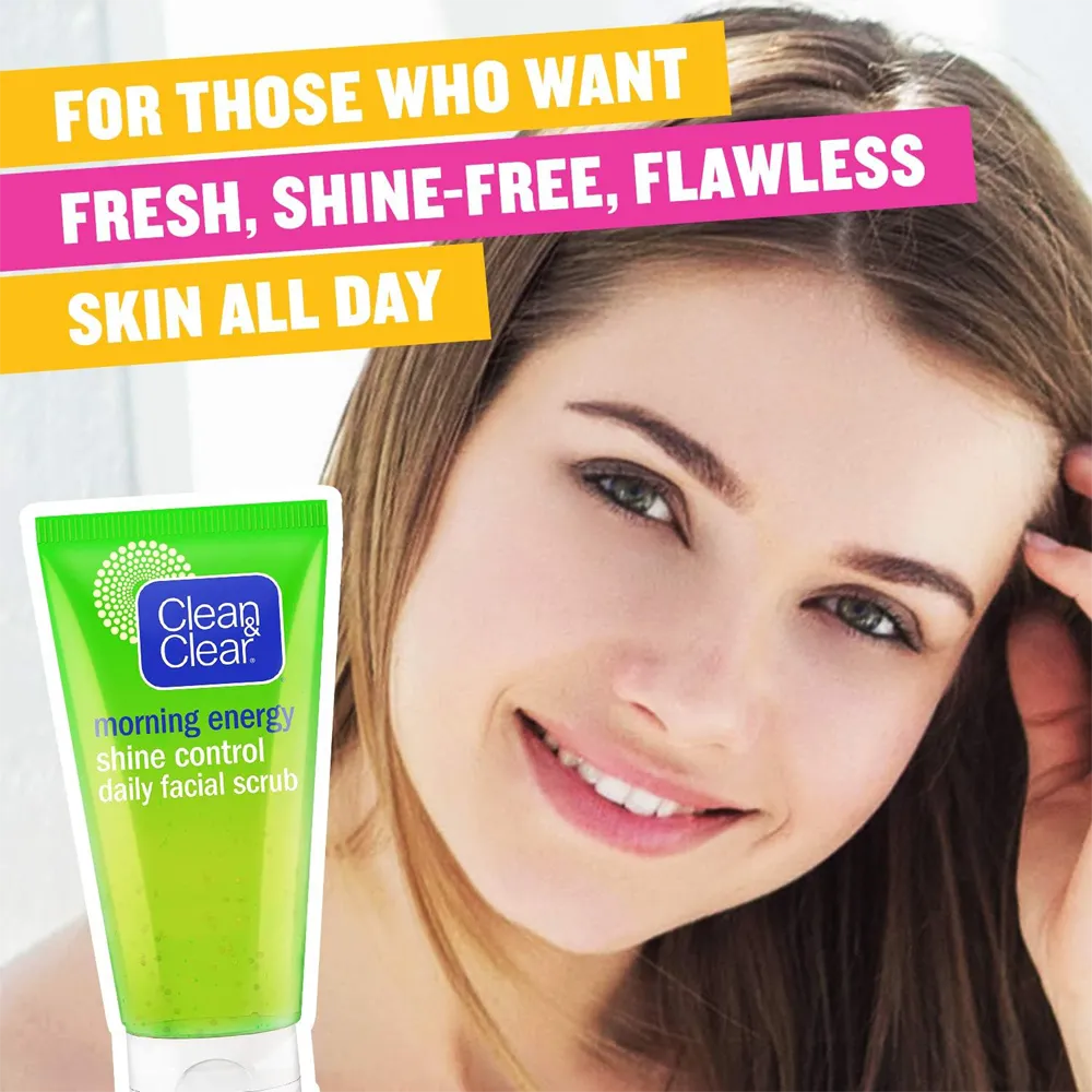 Clean & Clear Morning Energy Shine Control Daily Facial Scrub - 150 ml thumbnail 2
