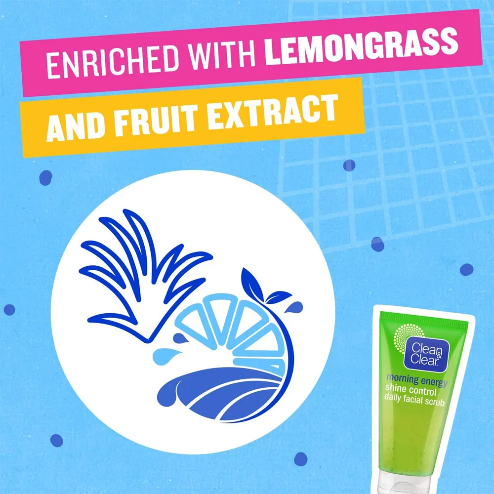 Clean & Clear Morning Energy Shine Control Daily Facial Scrub - 150 ml thumbnail 3