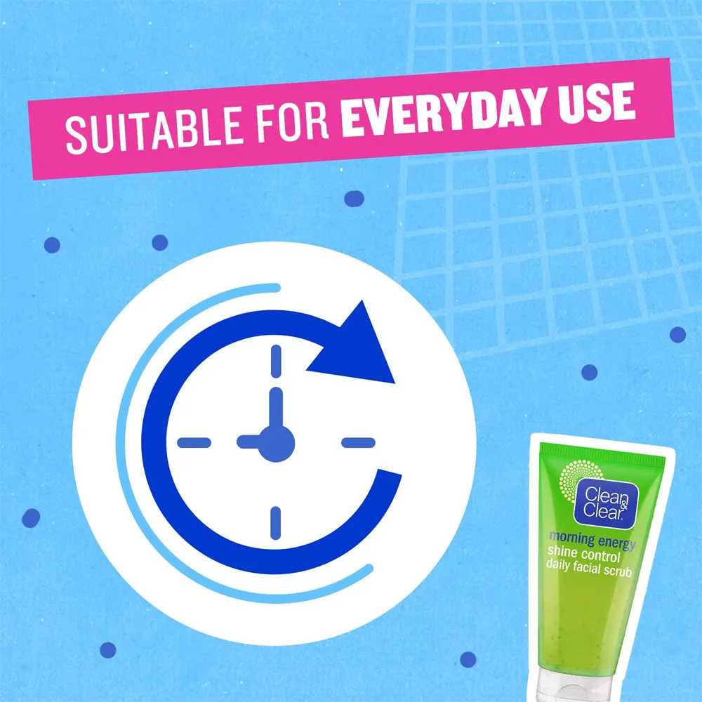 Clean & Clear Morning Energy Shine Control Daily Facial Scrub - 150 ml thumbnail 5
