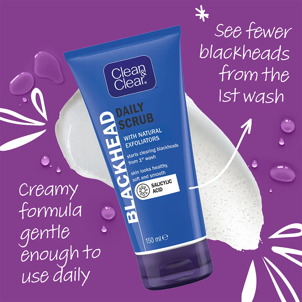 Clean & Clear Blackhead Clearing Daily Scrub - 150 ml thumbnail 4