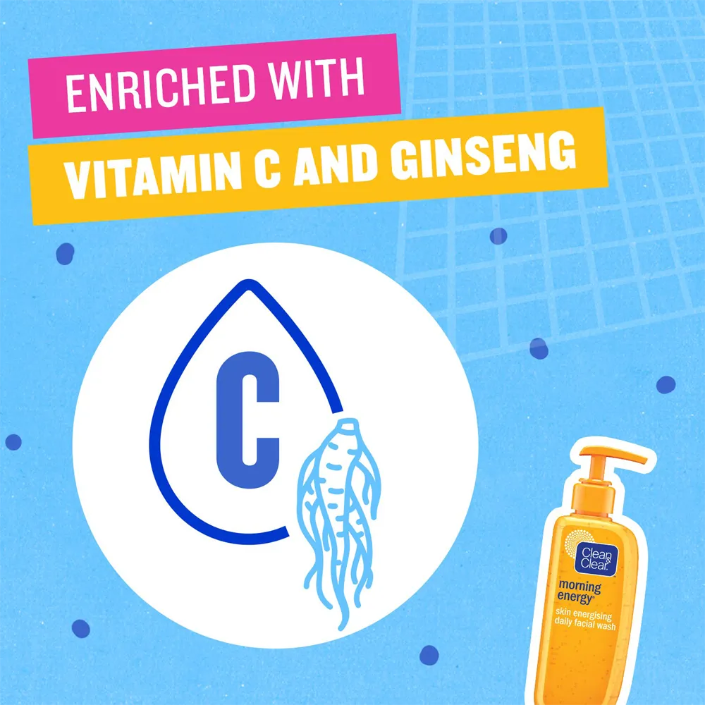 Clean & Clear Morning Energy Skin Energising Daily Facial Wash - 150 ml thumbnail 3