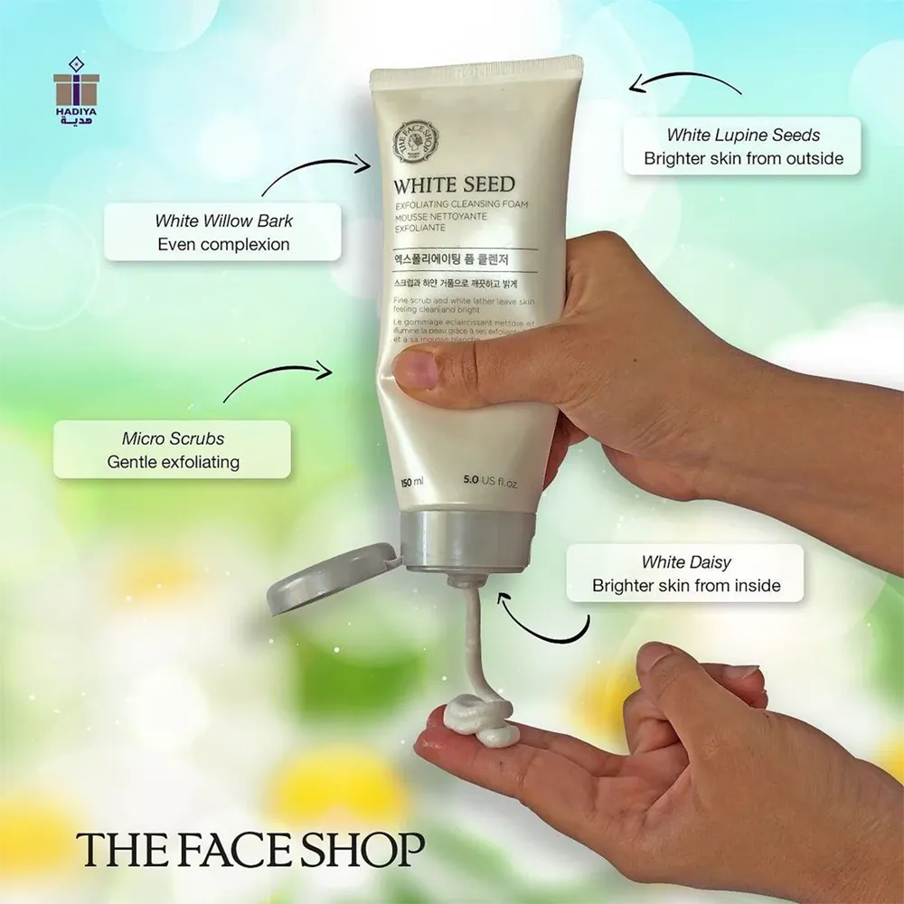 The Face Shop White Seed Exfoliating Cleansing Foam - 150 ml thumbnail 2