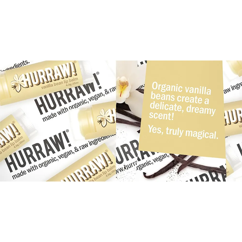 Hurraw! Lip Balm - Vanilla Bean (4.8 g) thumbnail 4
