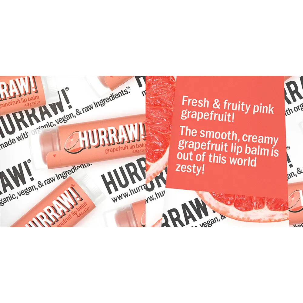 Hurraw! Lip Balm - Grapefruit (4.8 g) thumbnail 3