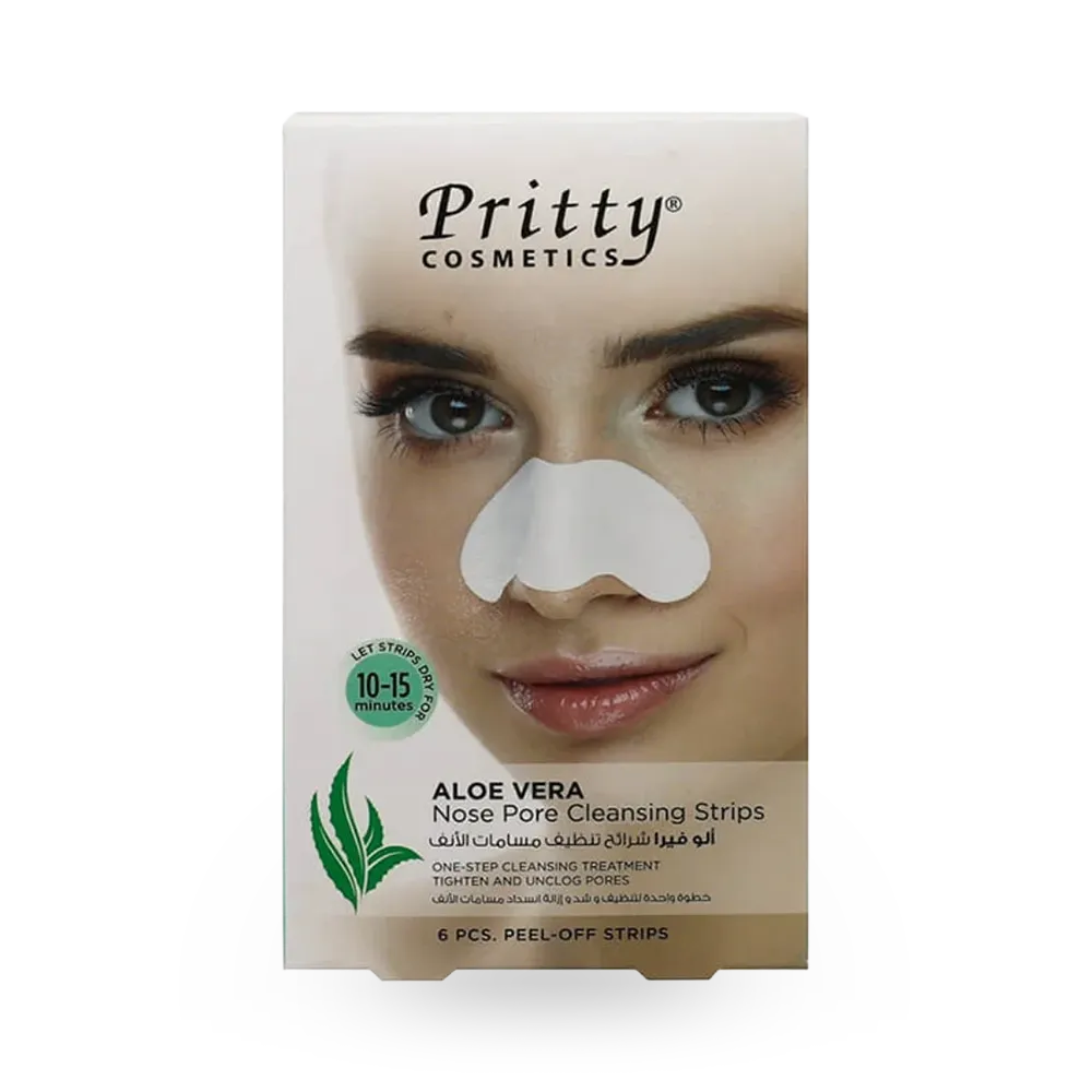 Pritty Nose Pore Cleansing Strips - Aloe Vera - 6 Strips thumbnail 1