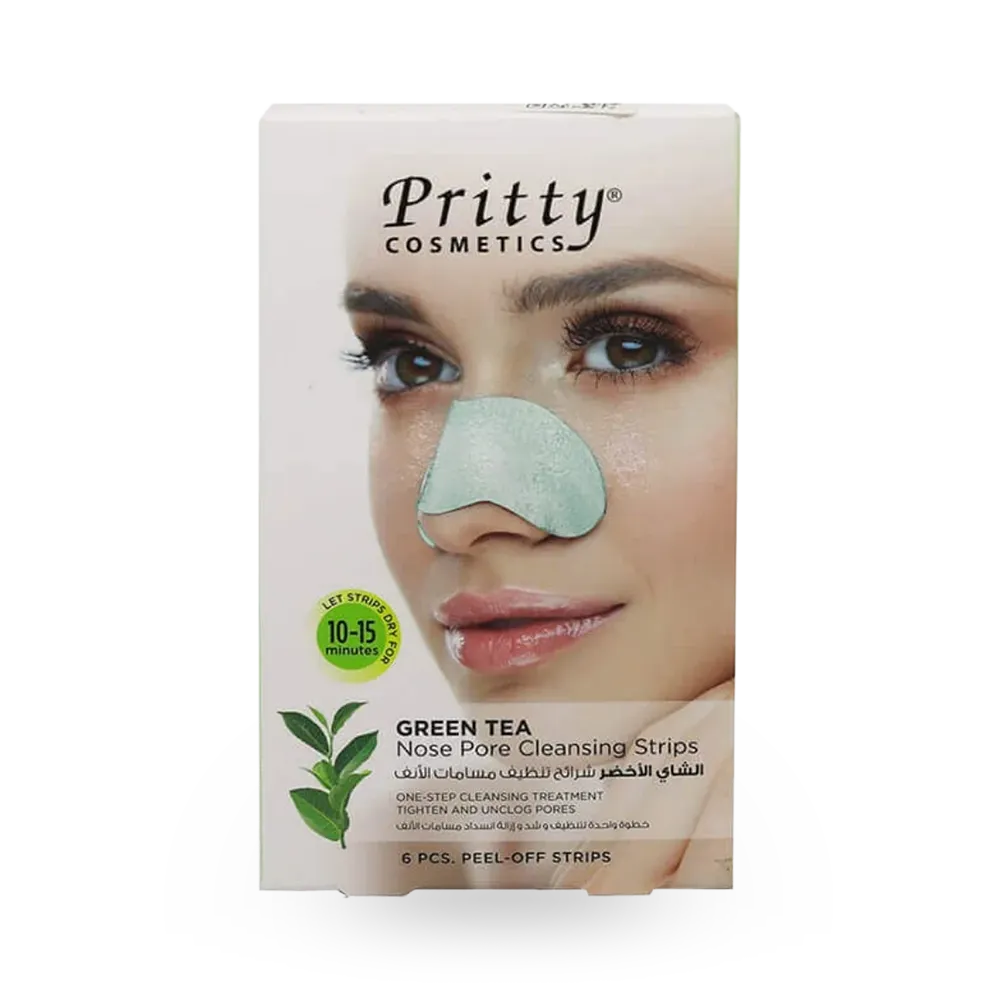 Pritty Nose Pore Cleansing Strips - Green Tea - 6 Strips thumbnail 1