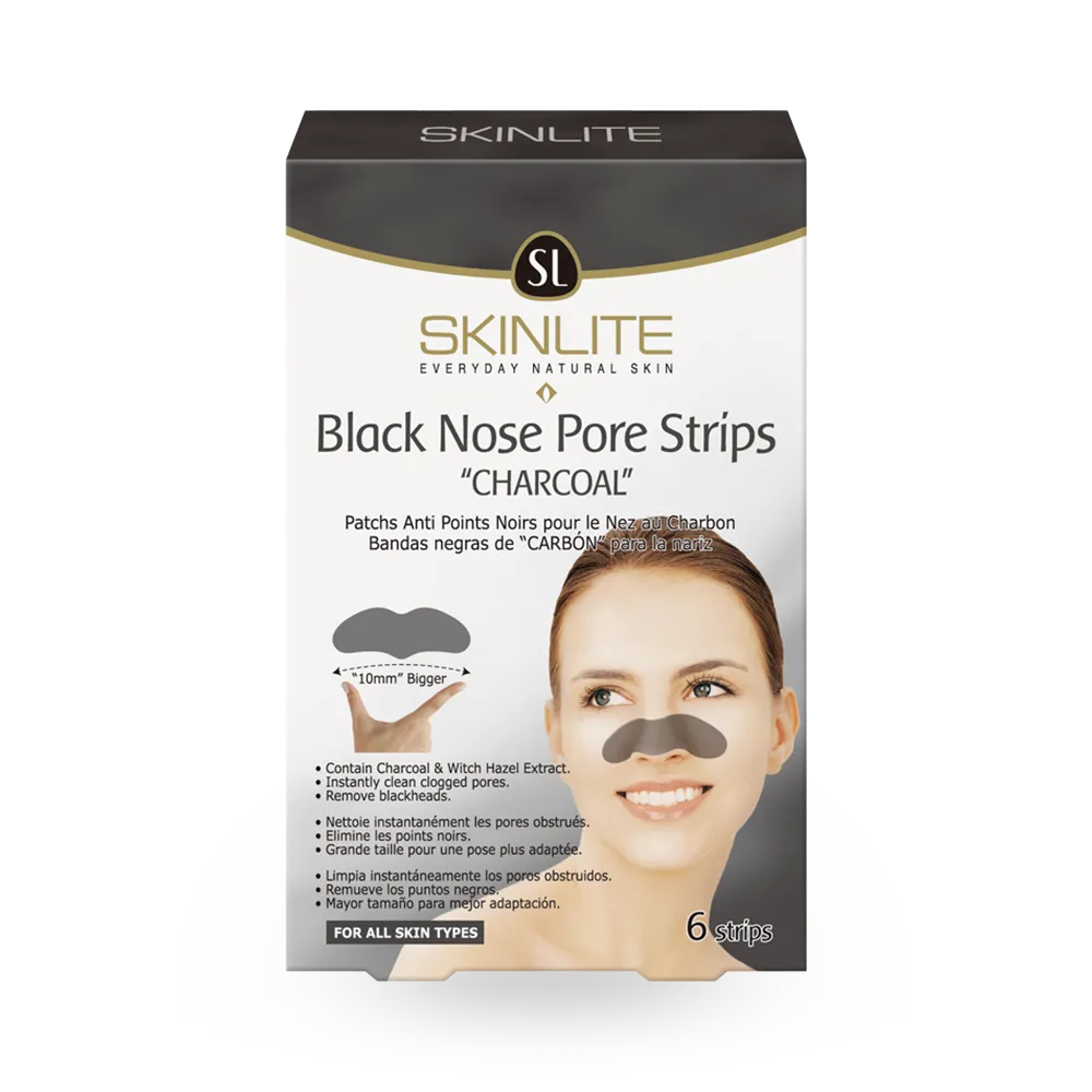 Skinlite Black Nose Pore Strips - Charcoal - 6 Strips thumbnail 1