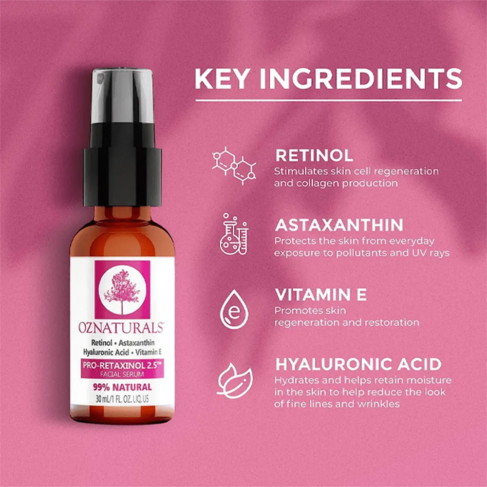 OZNaturals Pro-Retaxinol 2.5 Facial Serum - 30 ml thumbnail 3