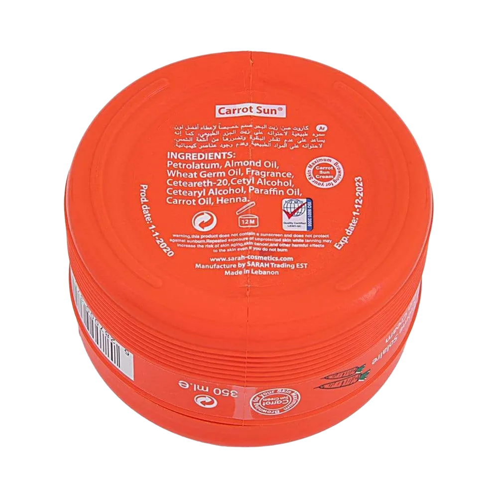 Carrot Sun Tan Accelerators Carrot Cream - 350 ml thumbnail 4