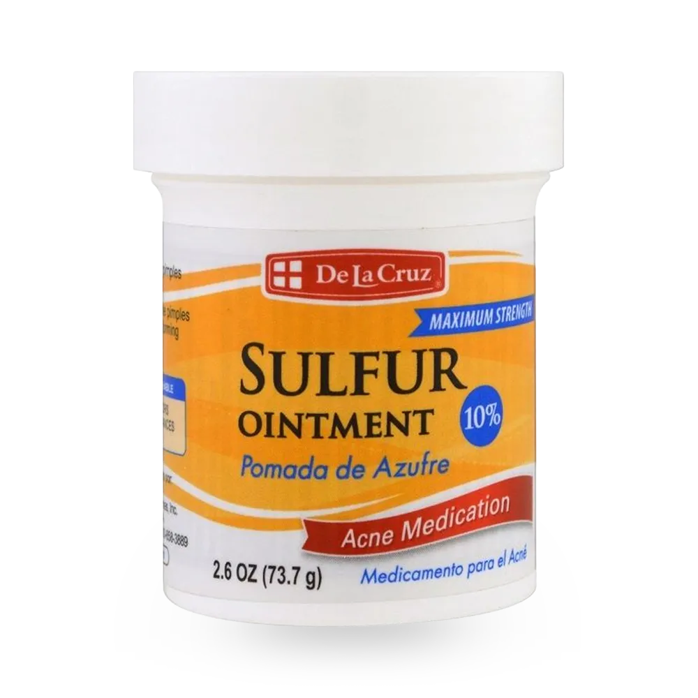De La Cruz Acne Treatment Ointment with 10% Sulfur Maximum Strength - 73.7 g thumbnail 1