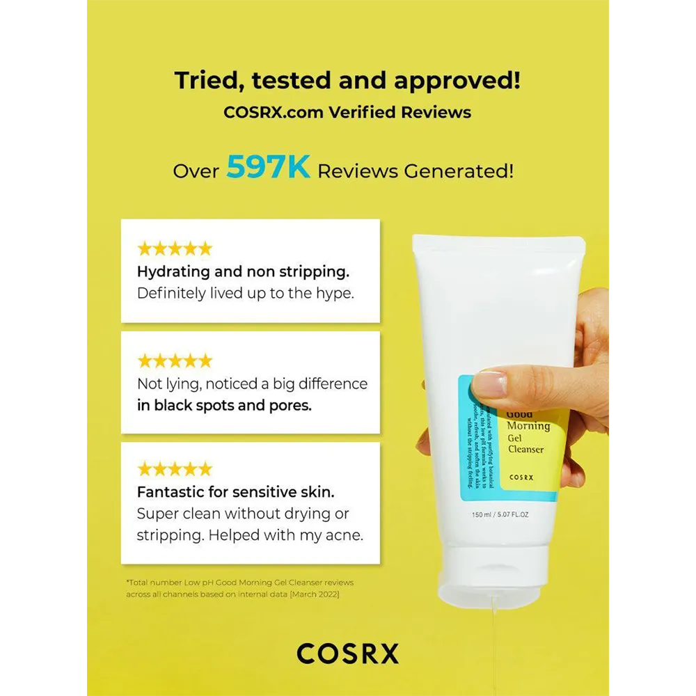 COSRX Low Ph Good Morning Gel Cleanser - 50 ml thumbnail 3