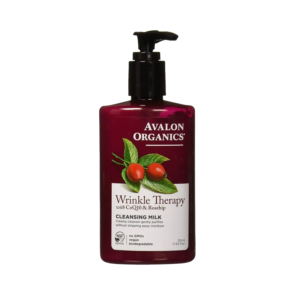 Avalon Organics Wrinkle Therapy With CoQ10 And Rosehip Cleansing Milk - 251 ml thumbnail 3