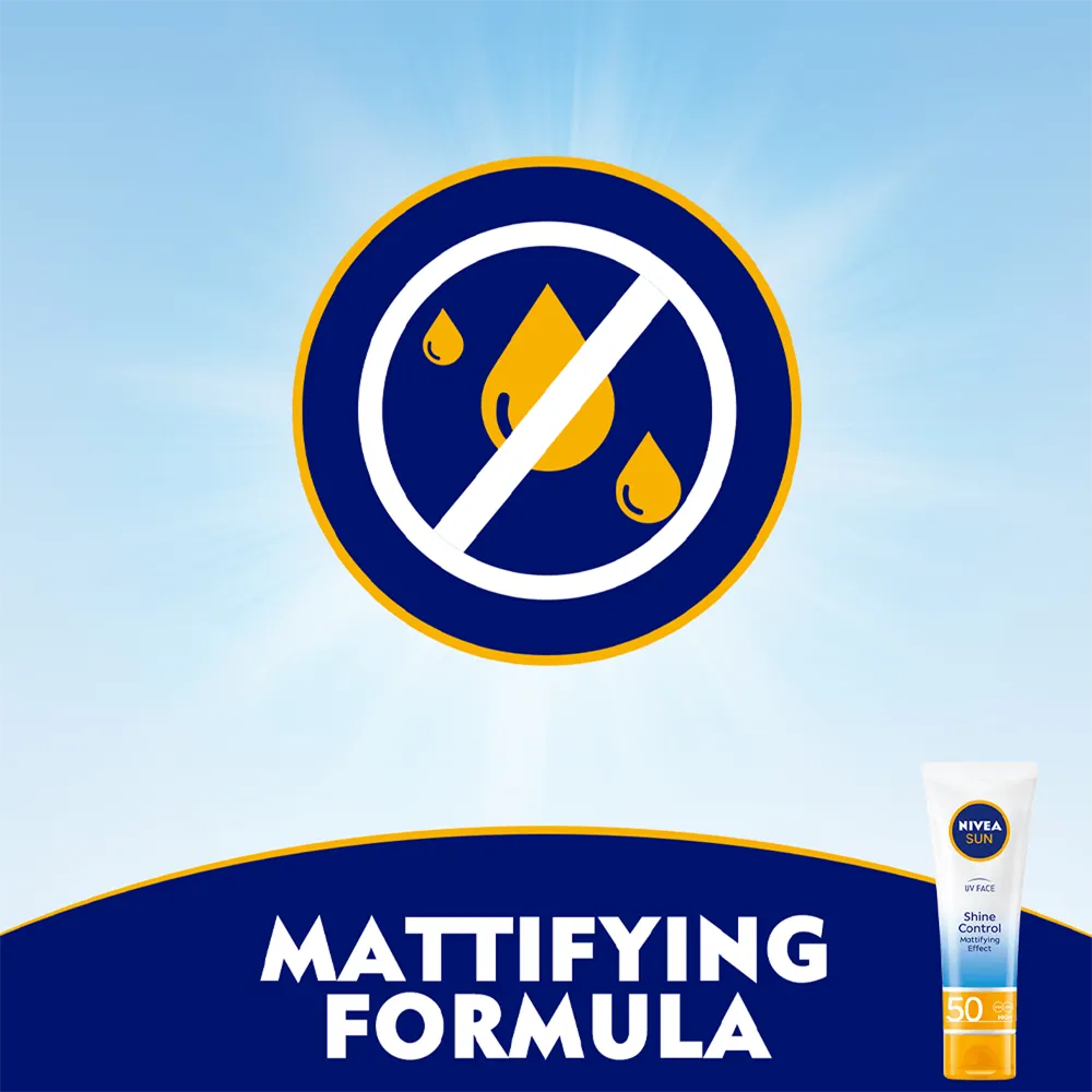 Nivea Sun UV Face Shine Control Cream SPF 50 - 50 ml thumbnail 4