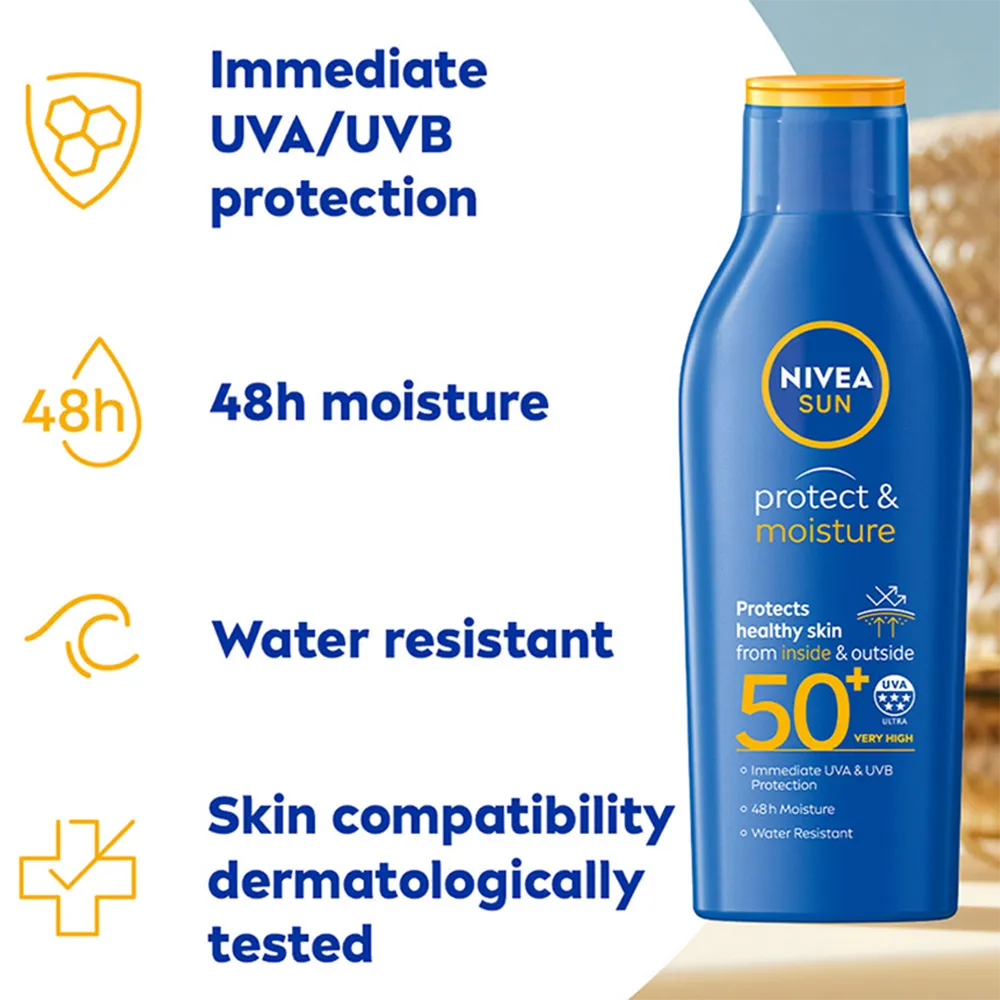 Nivea Protect & Moisture Lotion SPF 50+ - 200 ml thumbnail 3