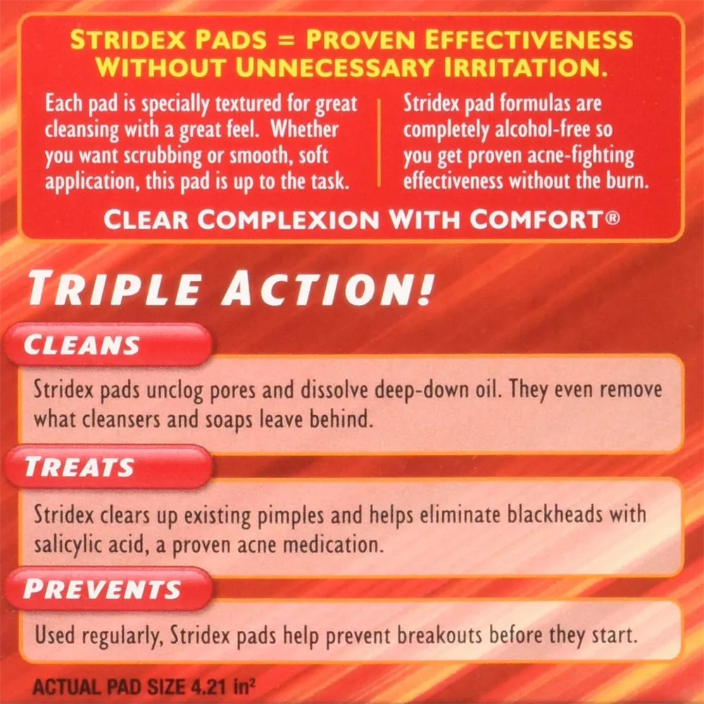Stridex Maximum Alcohol Free Soft Touch Pads - 55 pcs thumbnail 2