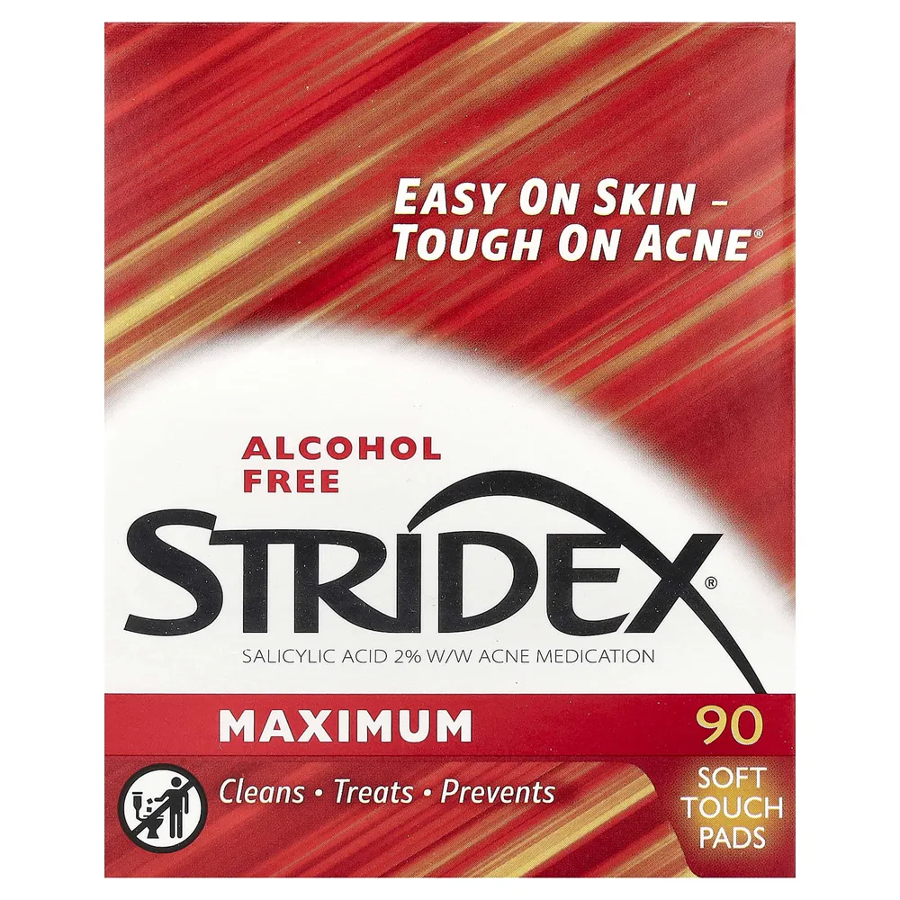 Stridex Maximum Alcohol Free Soft Touch Pads - 90 pcs thumbnail 2