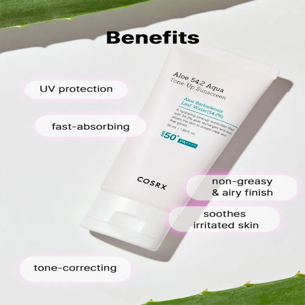 COSRX Aloe 54.2 Aqua Tone-up Sunscreen SPF 50+ PA++++ thumbnail 4