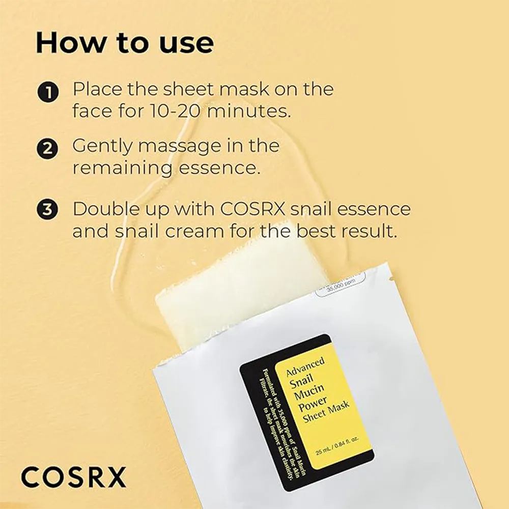 Cosrx Advanced Snail Mucin Power Sheet Mask - 10 pcs thumbnail 2