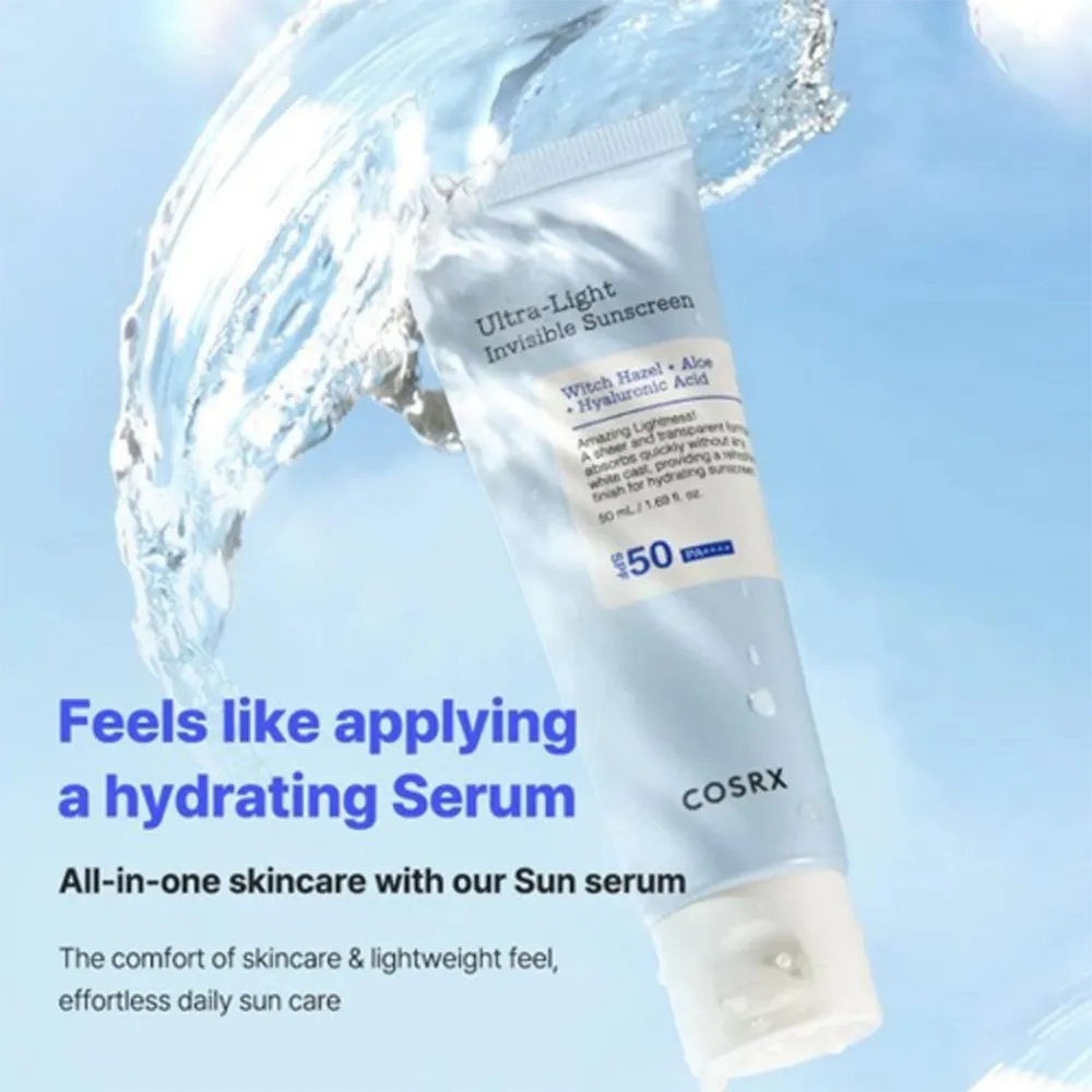 COSRX Ultra-Light Invisible Sunscreen SPF 50 PA++++ - 50 ml thumbnail 2