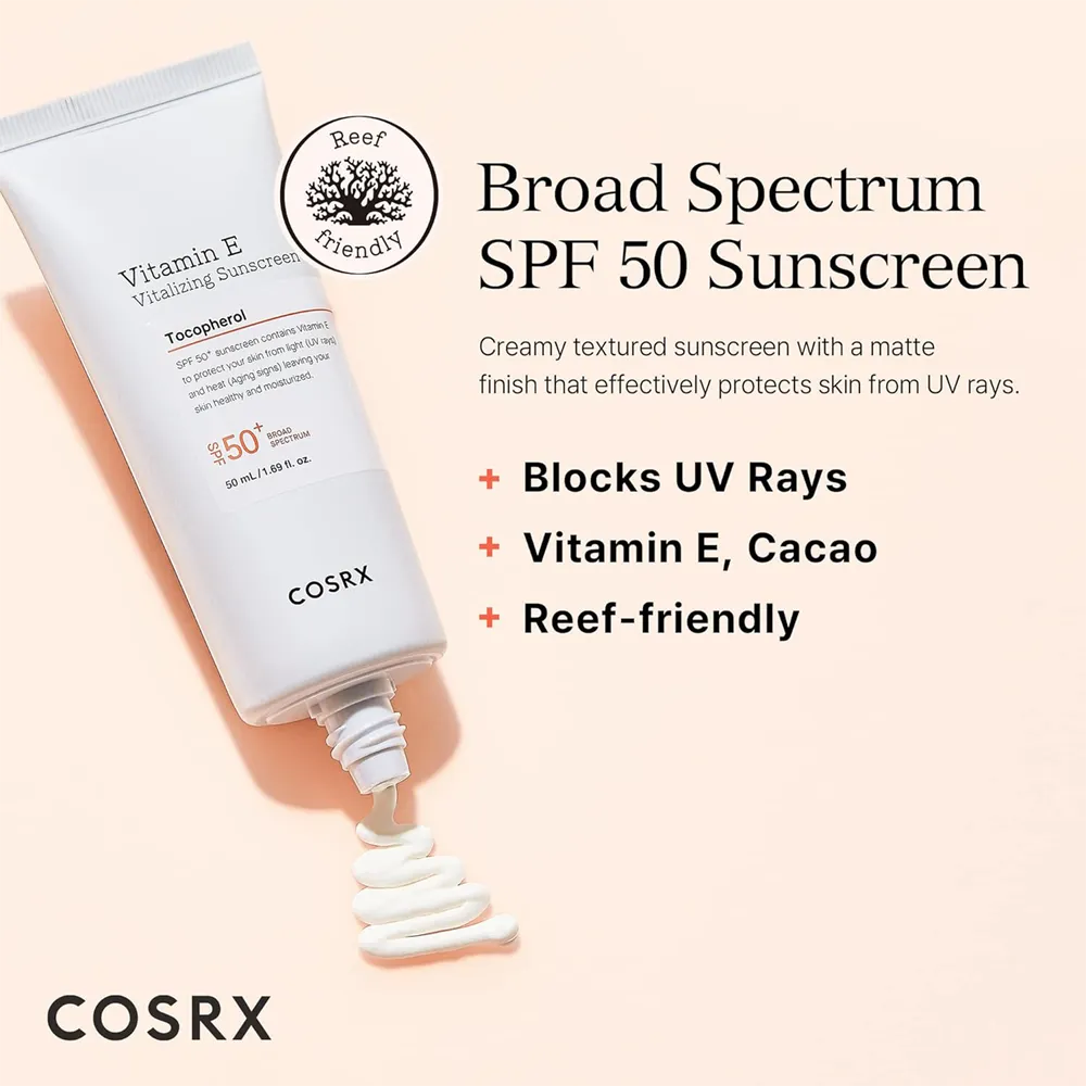 Cosrx Vitamin E Vitalizing Sunscreen SPF 50+ - 50 ml thumbnail 2