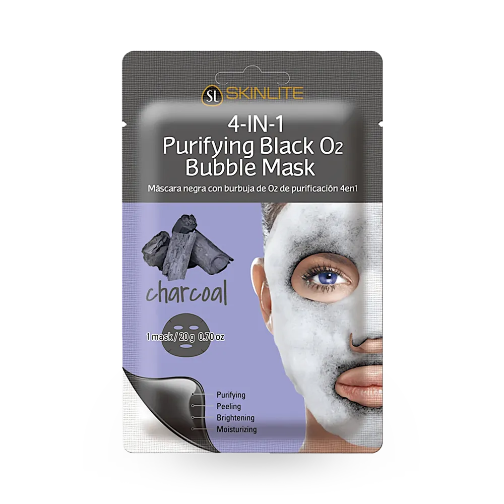 SkinLite 4-in-1 Purifying Black 02 Charcoal Bubble Mask - 20 g thumbnail 1