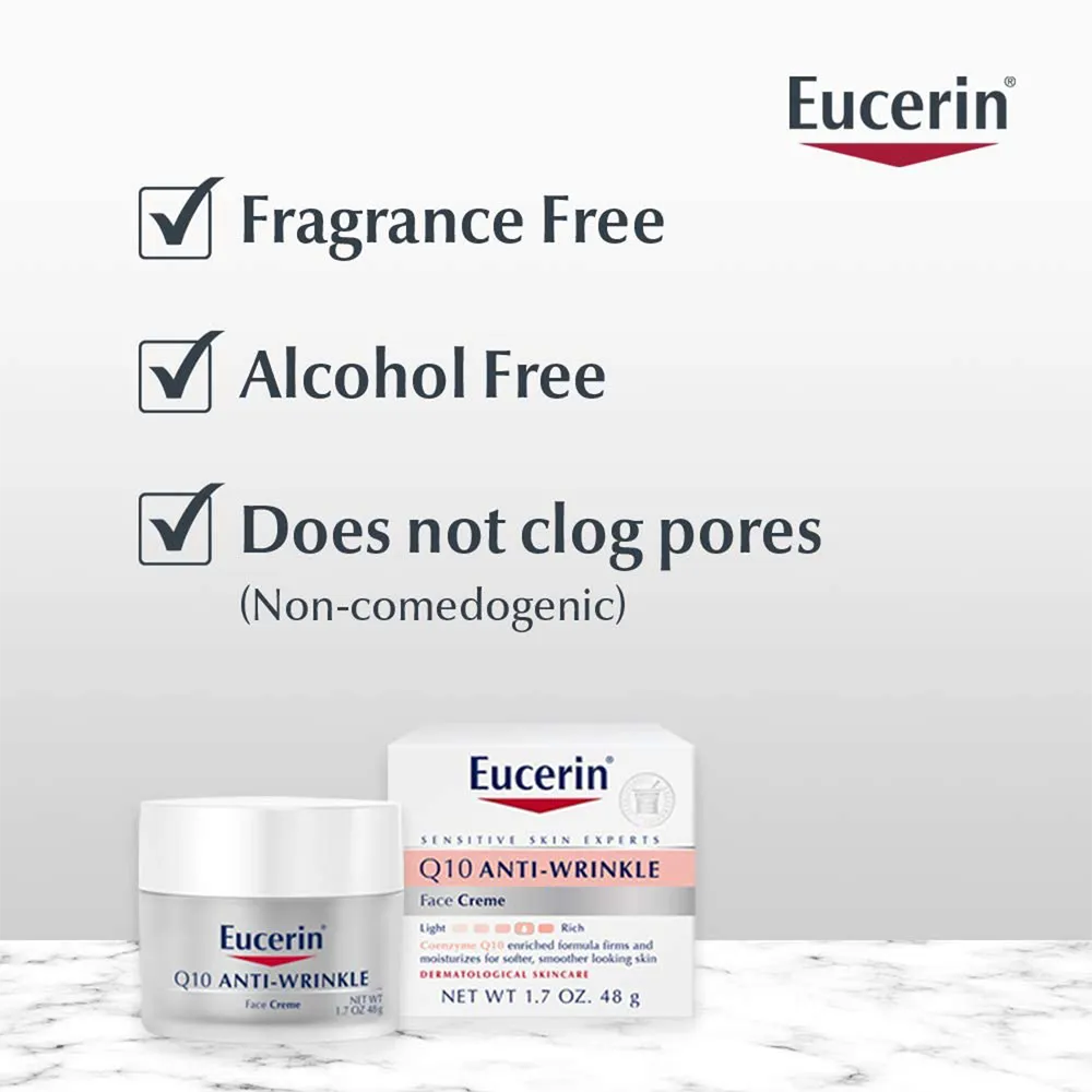 Eucerin Q10 Anti-Wrinkle Sensitive Skin Face Creme - 48 g thumbnail 4