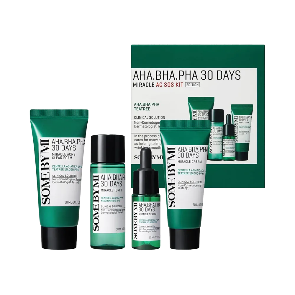 Some By Mi AHA BHA PHA 30 Days Miracle AC SOS Kit - 4 pcs thumbnail 1